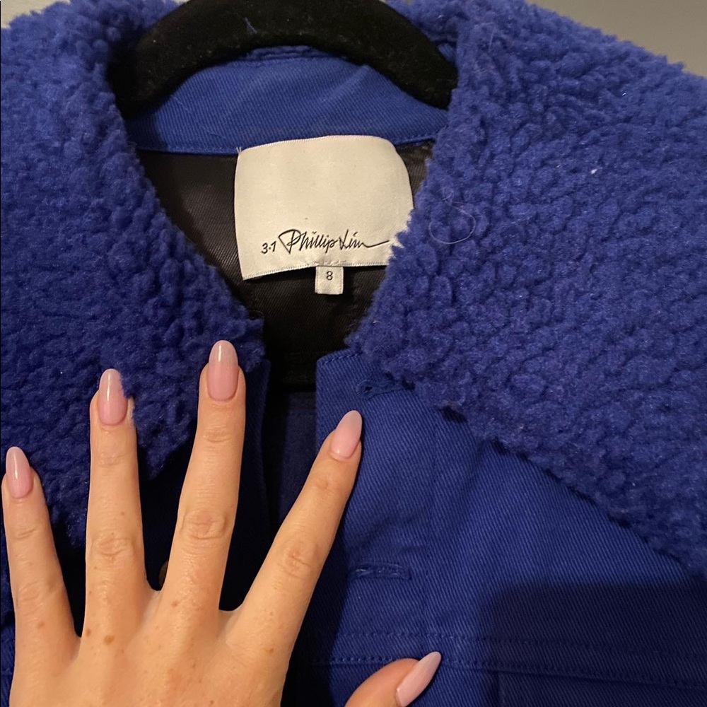 Philip Lim Sherpa collar Denim Jacket